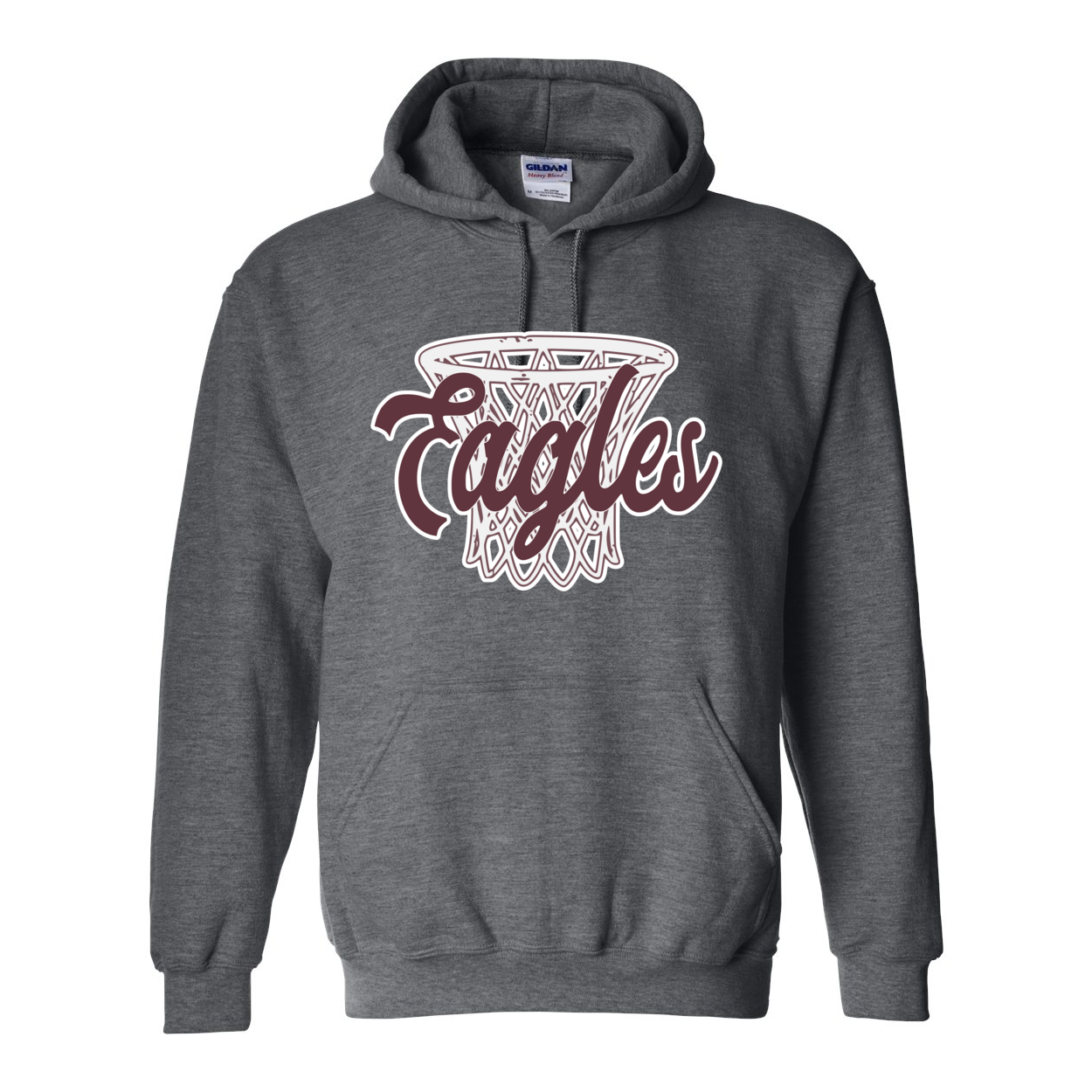 Adult Unisex Vintage Eagles Hoops Basketball Graphic Hoodie