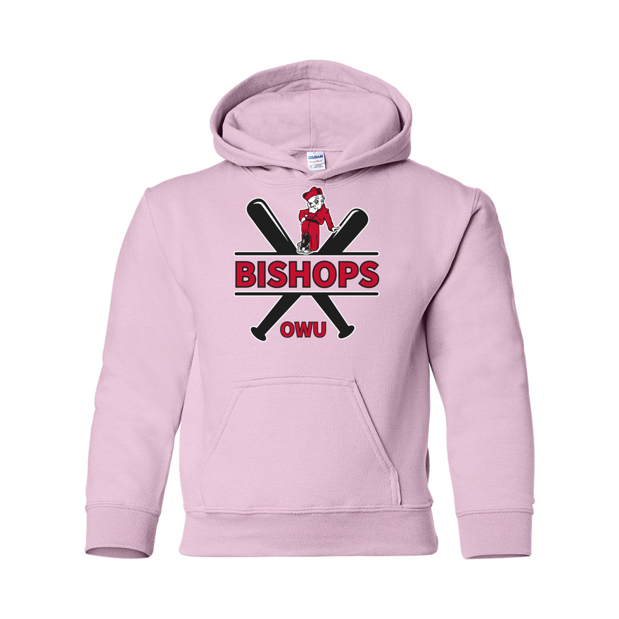 Youth Bishops Baseball Crossbat Graphic Hoodie - Ohio Wesleyan University