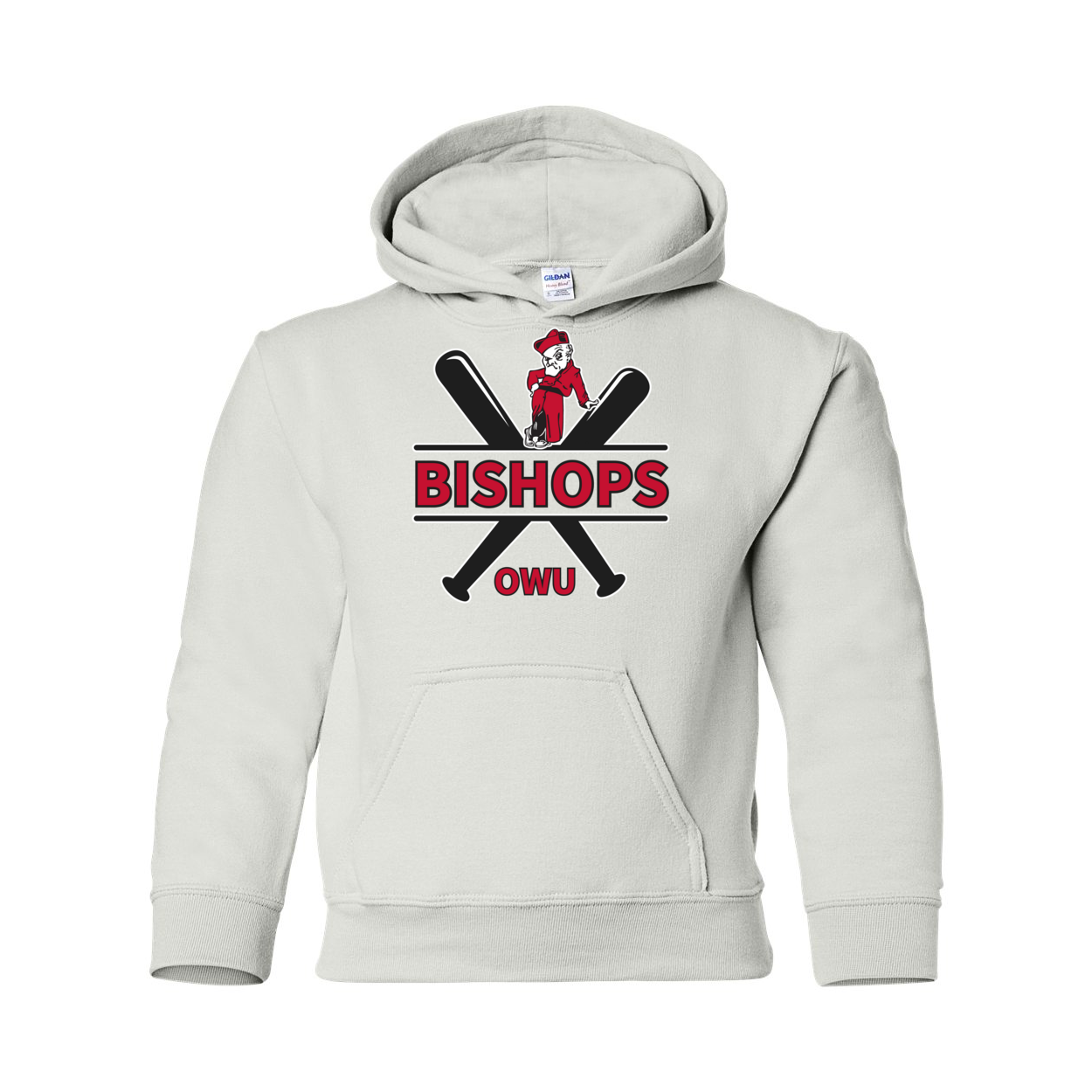 Youth Bishops Baseball Crossbat Graphic Hoodie - Ohio Wesleyan University