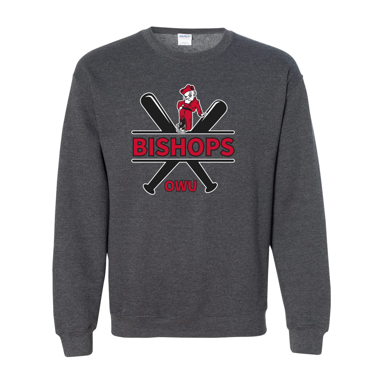 Adult Unisex Bishops Baseball Crossbat Graphic Sweatshirt - Ohio Wesleyan University