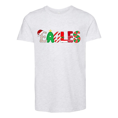 Youth Eagles Fun & Festive Holiday Graphic Short Sleeve Soft Tee