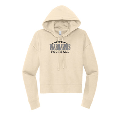 Women's Westerville Central Warhawks Football Laces Graphic Crop Hoodie