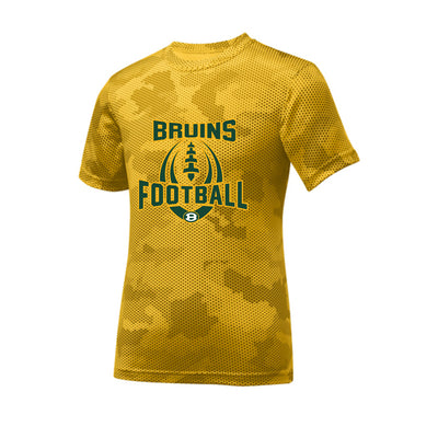 Youth Bruin Ultimate Football Graphic Short Sleeve Camo Competitor Performance Tee