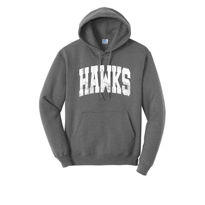 Adult Unisex Westerville Central Distressed Oversized Hawks Graphic Easy Hoodie