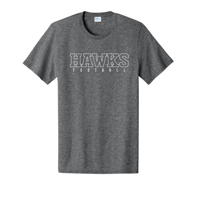 Adult Unisex Westerville Central Block Hawks Football Graphic Easy Tee
