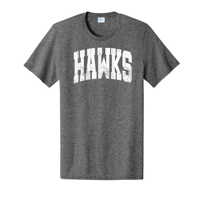 Adult Unisex Westerville Central Distressed Oversized Hawks Graphic Easy Tee