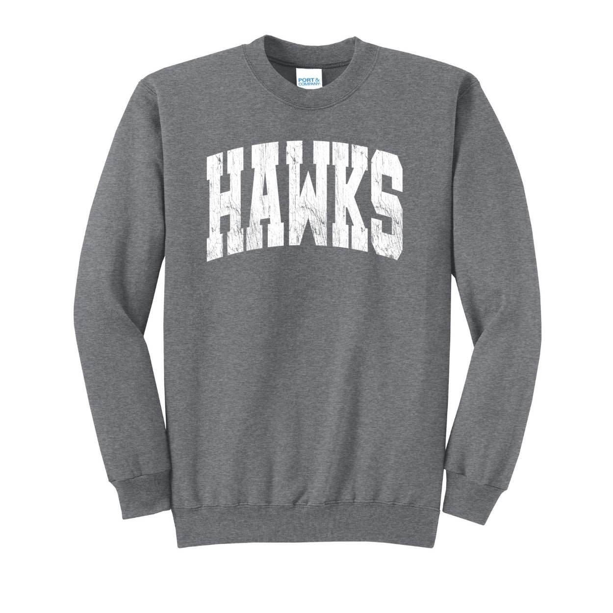 Adult Unisex Westerville Central Distressed Oversized Hawks Graphic Easy Sweatshirt