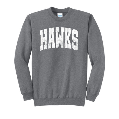 Adult Unisex Westerville Central Distressed Oversized Hawks Graphic Easy Sweatshirt
