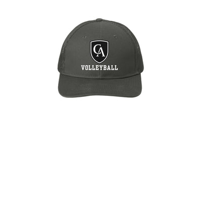 Adult Unisex Columbus Academy Viking Volleyball White Logo Snapback Trucker Hat