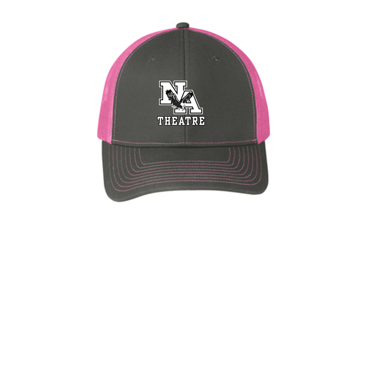 Adult Unisex White/Black Classic NA Theatre Logo Snapback Trucker Hat
