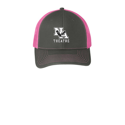 Adult Unisex White/Black Classic NA Theatre Logo Snapback Trucker Hat