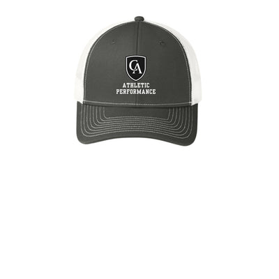 Adult Unisex Columbus Academy Viking Athletic Performance White Logo Snapback Trucker Hat