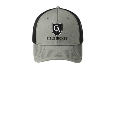 Adult Unisex Columbus Academy Viking Field Hockey Black Logo Snapback Trucker Hat