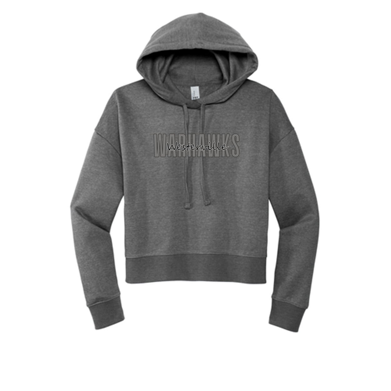Women's Westerville Central Warhawks Spirit Script Graphic Crop Hoodie