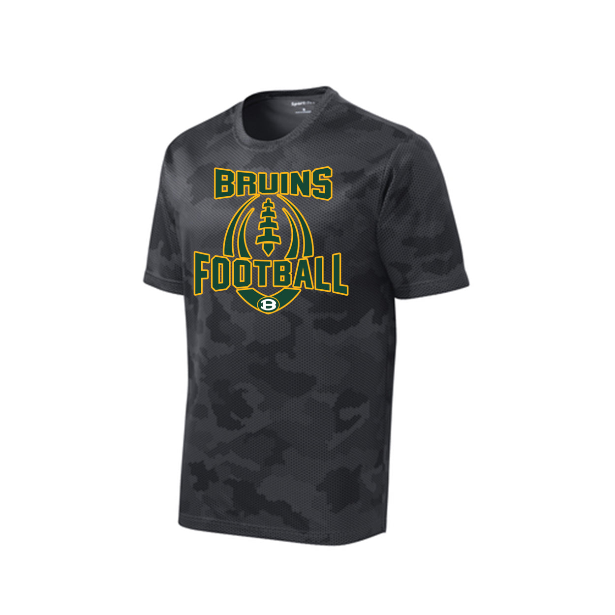 Youth Bruin Ultimate Football Graphic Short Sleeve Camo Competitor Performance Tee