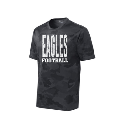 Youth New Albany Football Distressed Enlarged Graphic Short Sleeve Camo Competitor Performance Tee