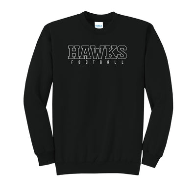 Adult Unisex Westerville Central Block Hawks Football Graphic Easy Sweatshirt