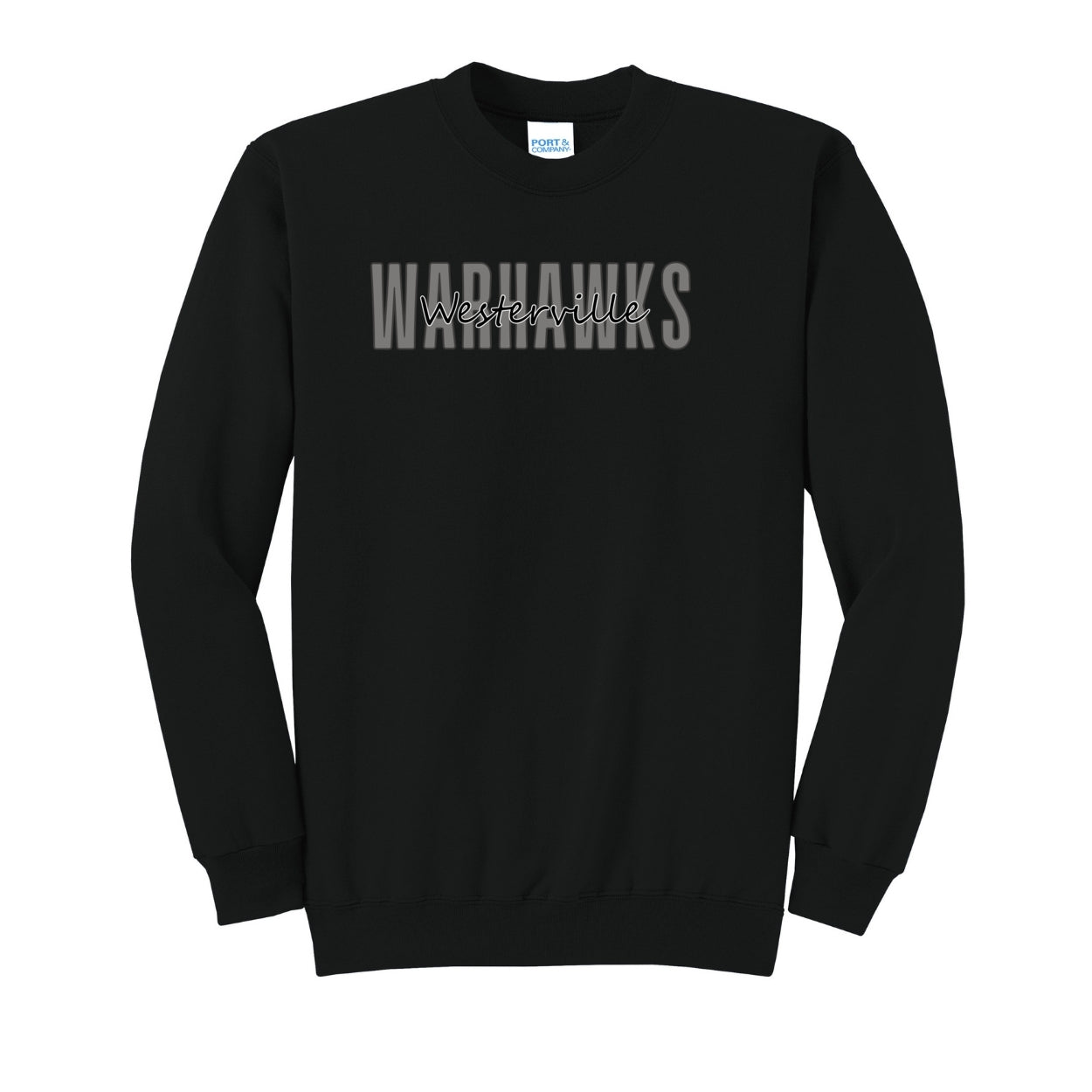 Adult Unisex Westerville Central Warhawks Spirit Script Graphic Easy Sweatshirt