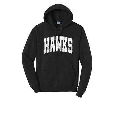 Adult Unisex Westerville Central Distressed Oversized Hawks Graphic Easy Hoodie