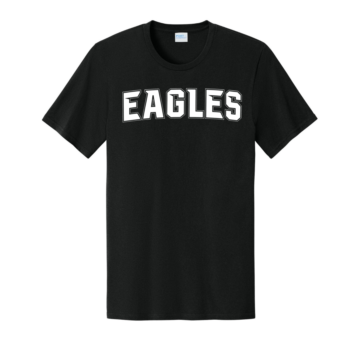 Adult Unisex New Albany Flag Football Electric Eagles White Graphic Short Sleeve Tee