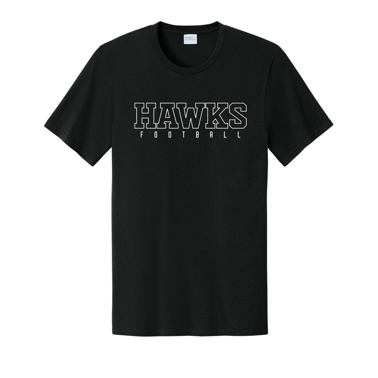 Adult Unisex Westerville Central Block Hawks Football Graphic Easy Tee