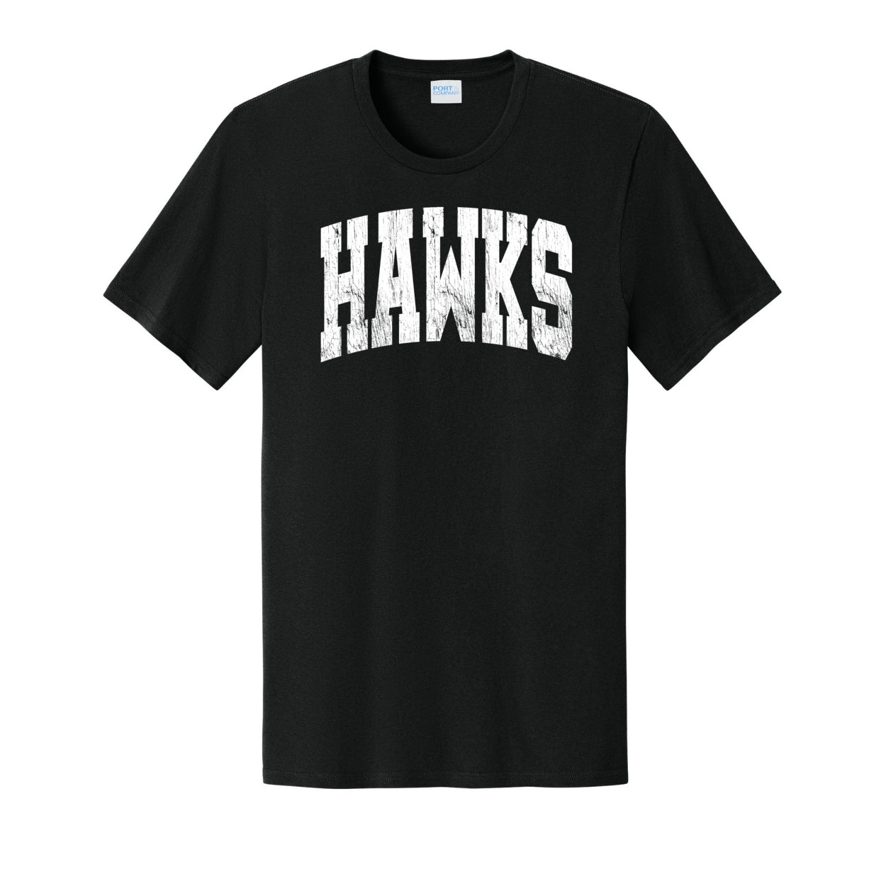 Adult Unisex Westerville Central Distressed Oversized Hawks Graphic Easy Tee