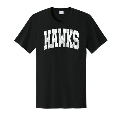 Adult Unisex Westerville Central Distressed Oversized Hawks Graphic Easy Tee