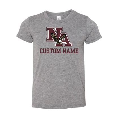 Youth Super Soft Classic Logo Short Sleeve Tee - New Albany Eagles (CUSTOM NAME)