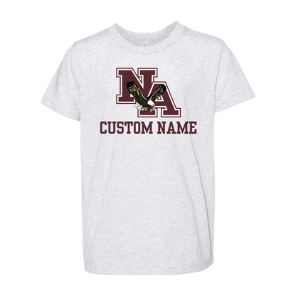 Youth Super Soft Classic Logo Short Sleeve Tee - New Albany Eagles (CUSTOM NAME)