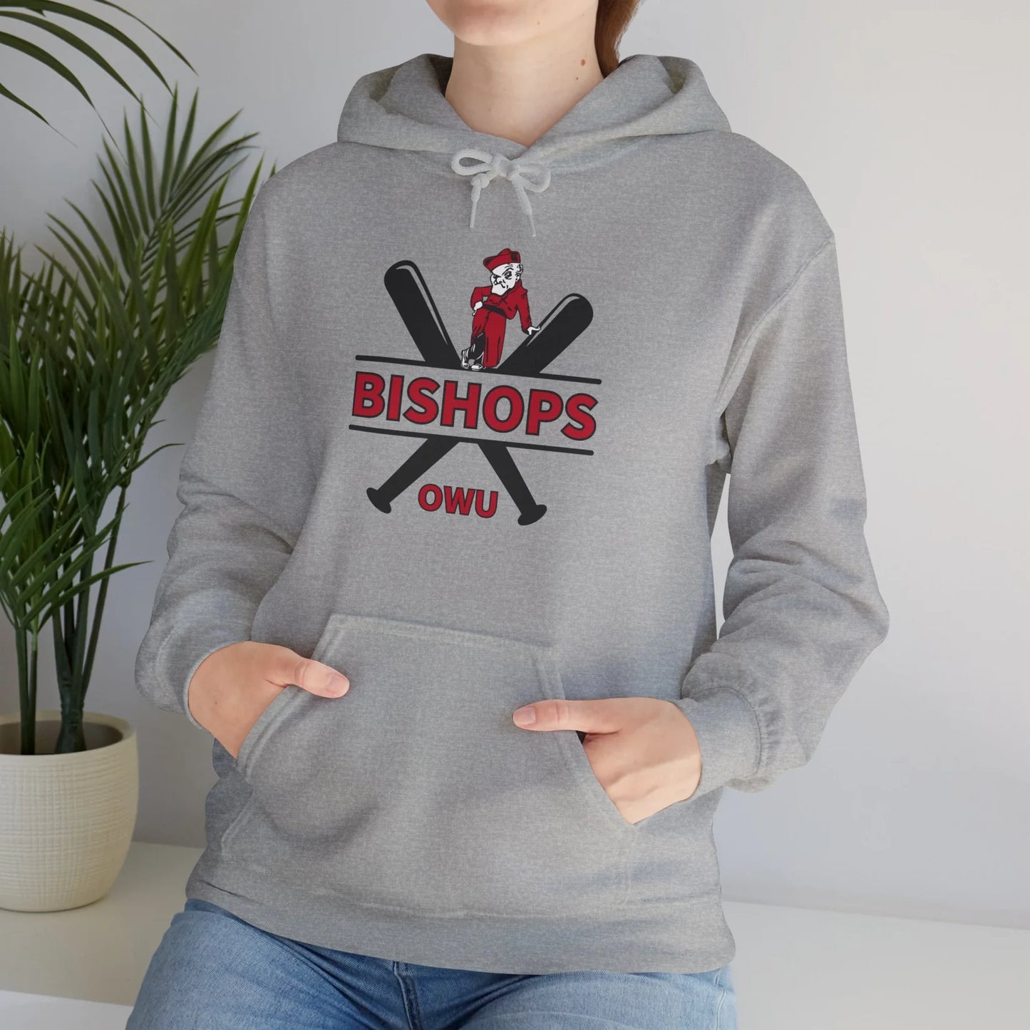 Adult Unisex Bishops Baseball Graphic Hoodie - Ohio Wesleyan University