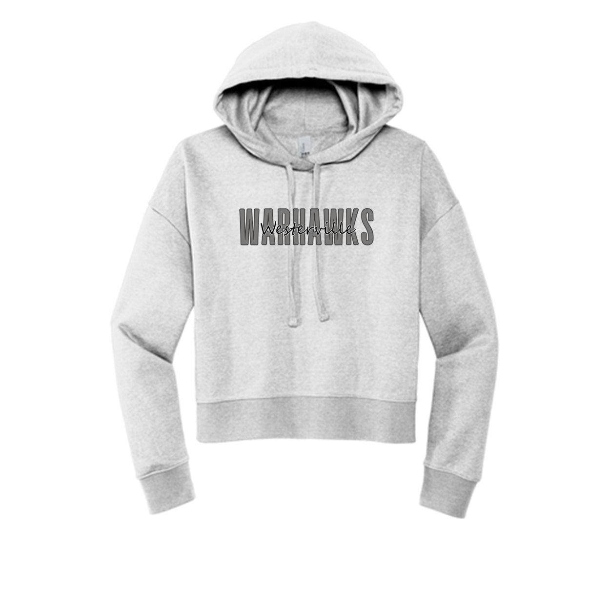 Women's Westerville Central Warhawks Spirit Script Graphic Crop Hoodie