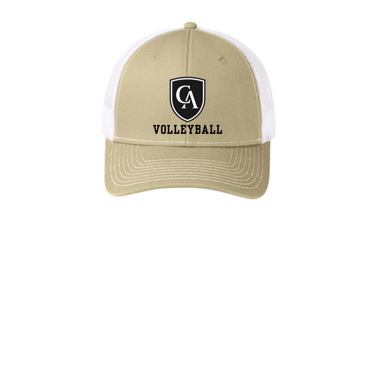 Adult Unisex Columbus Academy Viking Volleyball Black Logo Snapback Trucker Hat