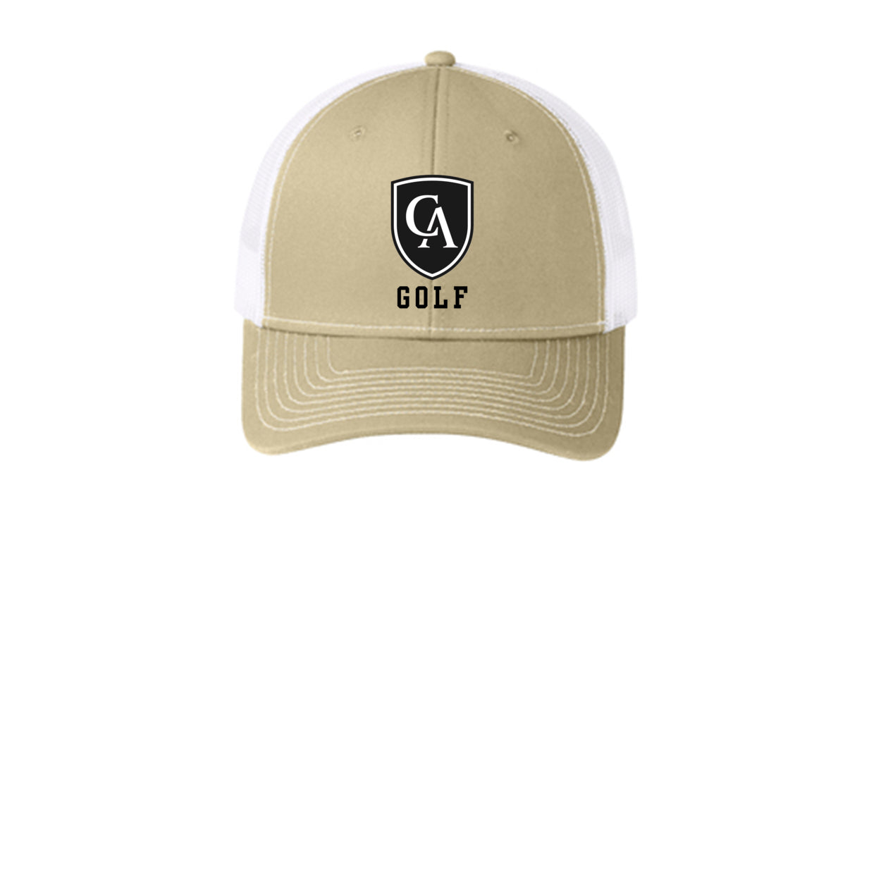 Adult Unisex Columbus Academy Viking Golf Black Logo Snapback Trucker Hat