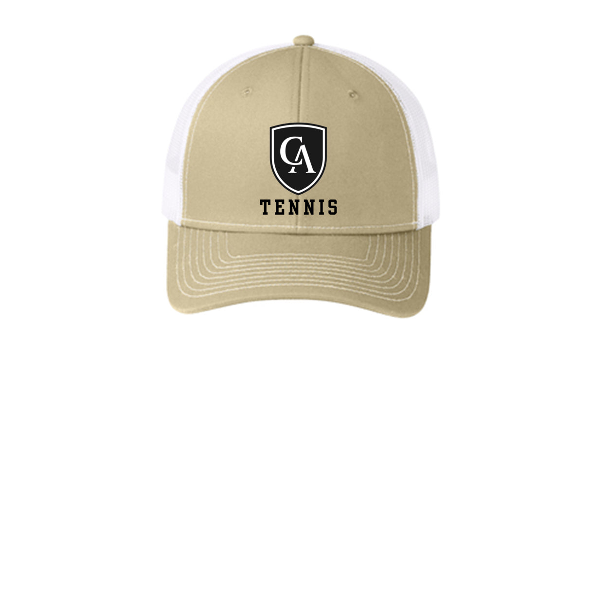 Adult Unisex Columbus Academy Viking Tennis Black Logo Snapback Trucker Hat