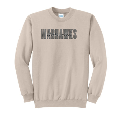Adult Unisex Westerville Central Warhawks Spirit Script Graphic Easy Sweatshirt
