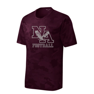 Youth New Albany Tonal Football Logo Graphic Short Sleeve Camo Competitor Performance Tee