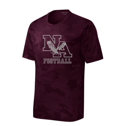 Youth New Albany Tonal Football Logo Graphic Short Sleeve Camo Competitor Performance Tee