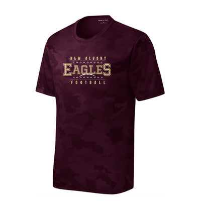 Youth New Albany Football Defend the Field Graphic Short Sleeve Camo Competitor Performance Tee