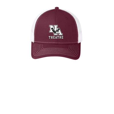 Adult Unisex White/Black Classic NA Theatre Logo Snapback Trucker Hat
