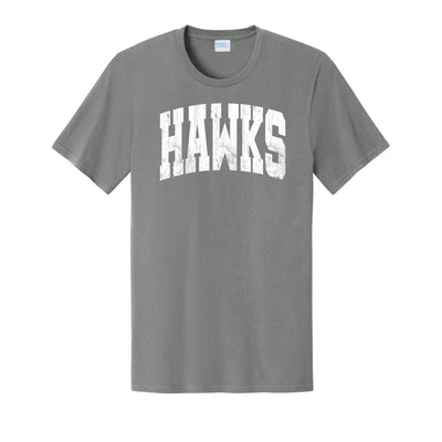 Adult Unisex Westerville Central Distressed Oversized Hawks Graphic Easy Tee