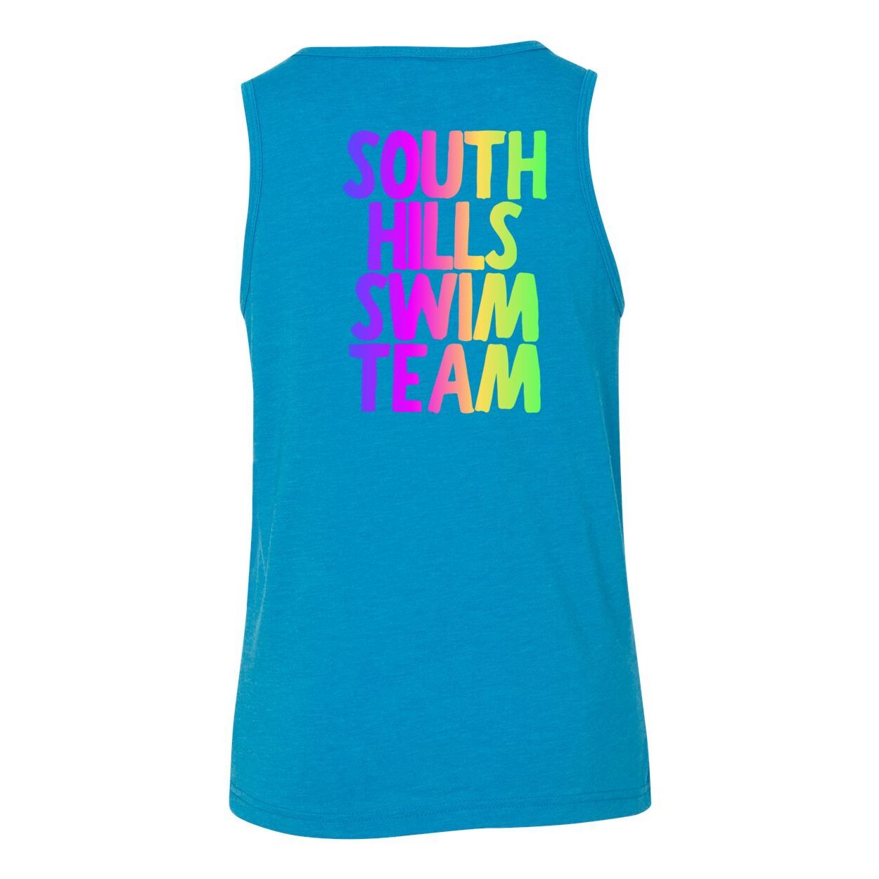 Youth South Hills Swim Team Neon Rainbow Graphic Tank