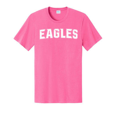 Adult Unisex New Albany Flag Football Electric Eagles White Graphic Short Sleeve Tee