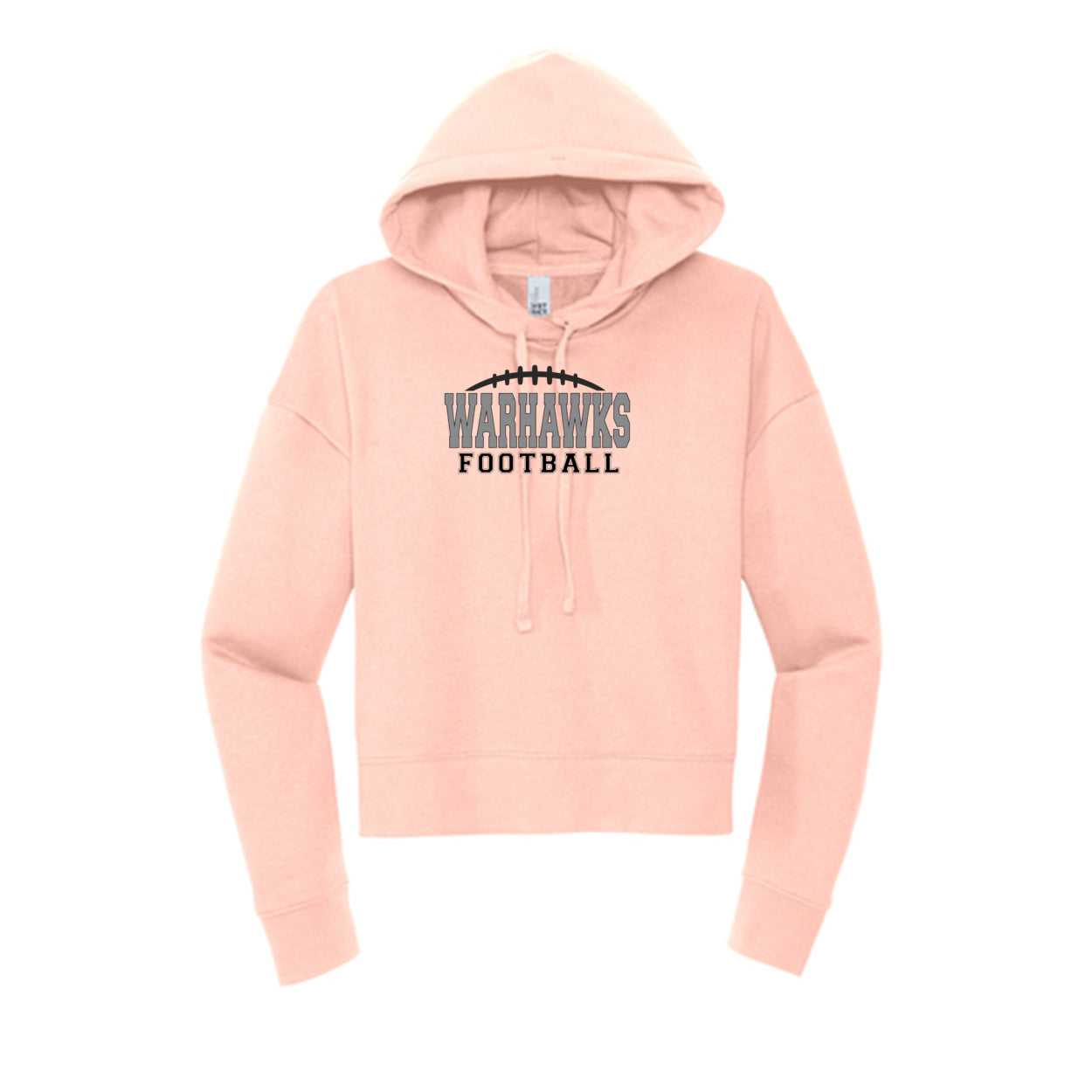 Women's Westerville Central Warhawks Football Laces Graphic Crop Hoodie