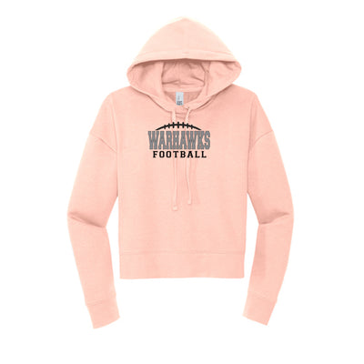 Women's Westerville Central Warhawks Football Laces Graphic Crop Hoodie