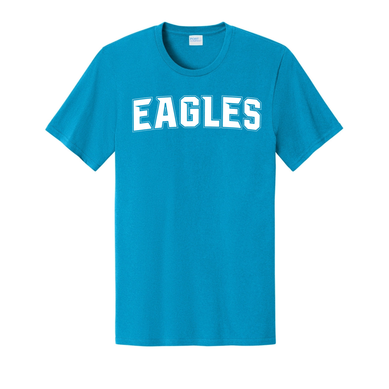 Adult Unisex New Albany Flag Football Electric Eagles White Graphic Short Sleeve Tee