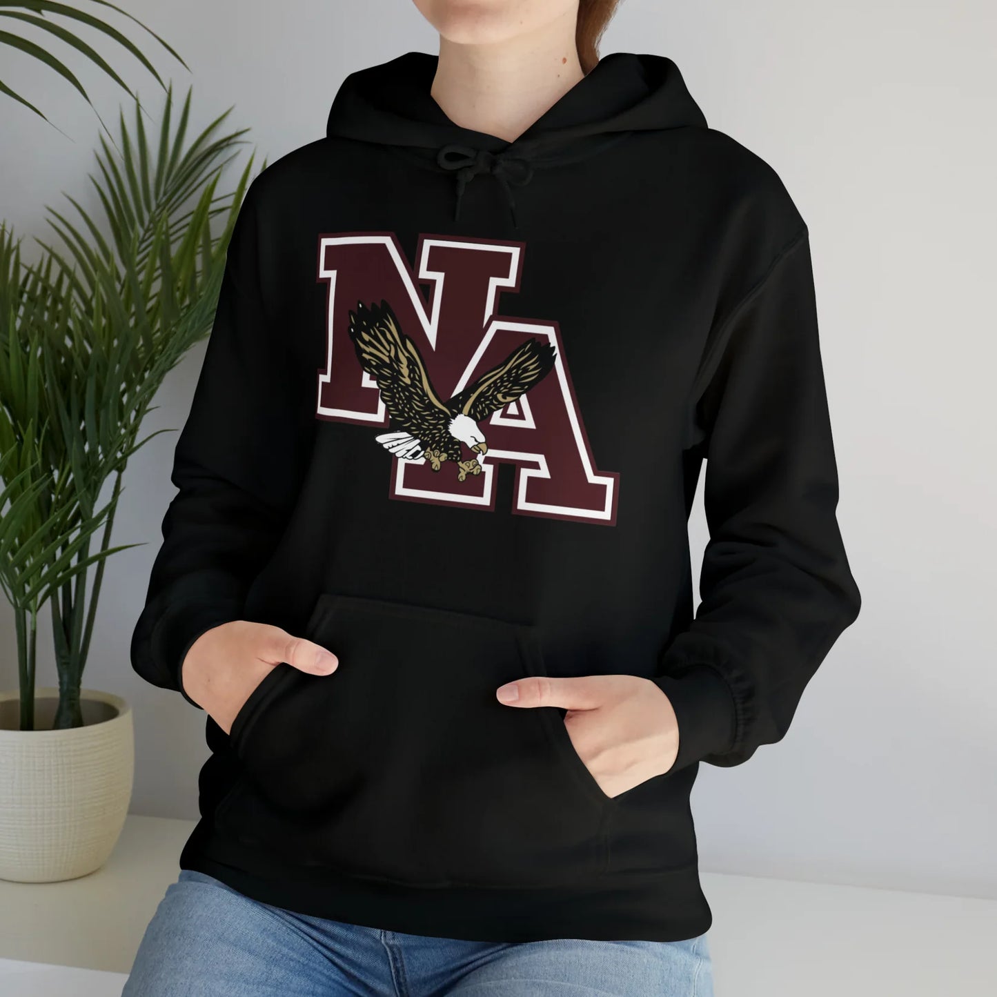 Adult Unisex Classic Logo Graphic Hoodie - New Albany Eagles