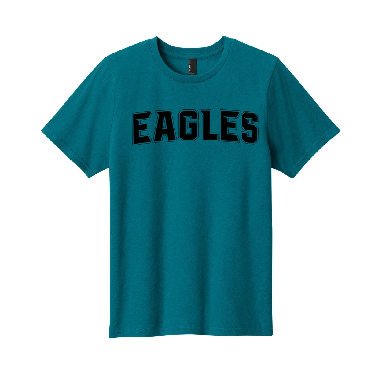 Youth New Albany Flag Football Electric Eagles Black Graphic Short Sleeve Tee