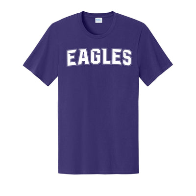 Adult Unisex New Albany Flag Football Electric Eagles White Graphic Short Sleeve Tee
