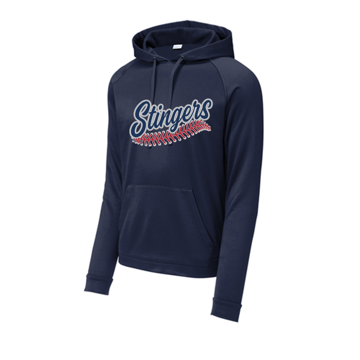 Adult Unisex Stingers Softball Stitches Graphic Sport-Tek® Re-Compete Fleece Pullover Performanc Hoodie