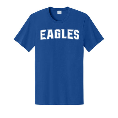 Adult Unisex New Albany Flag Football Electric Eagles White Graphic Short Sleeve Tee
